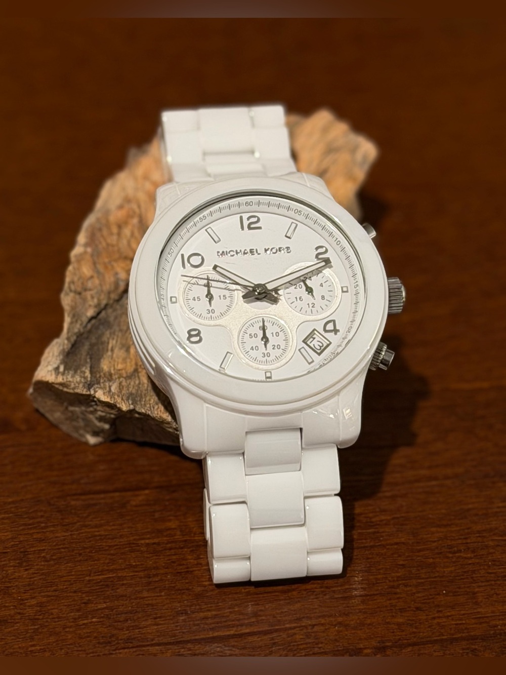 Michael Koors MK-5161 White Ceramic Chronograph watch